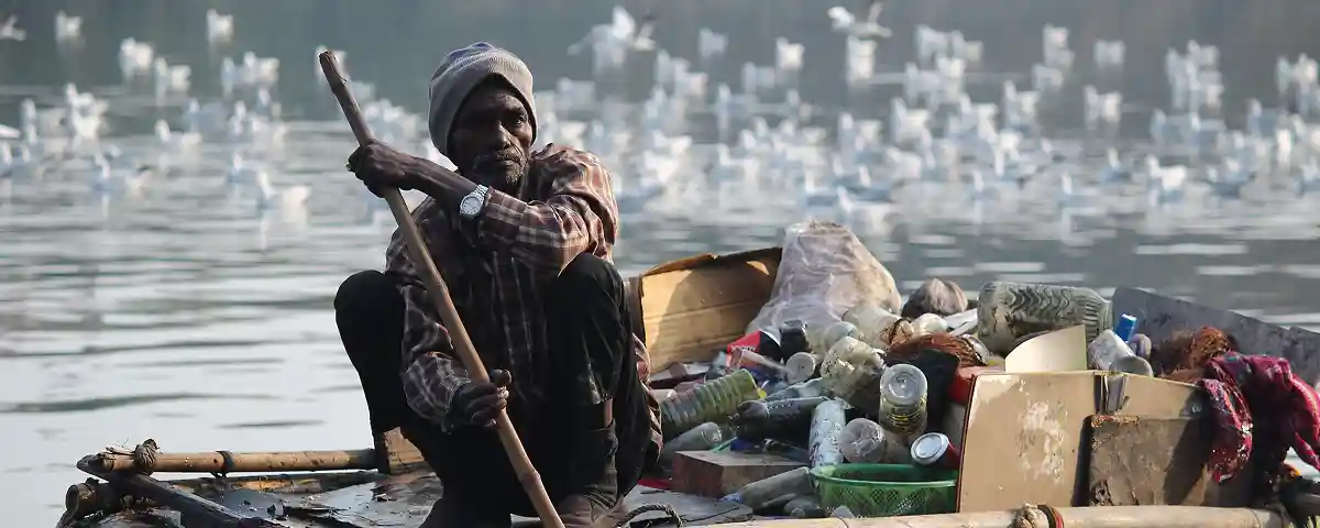 Sacred water turned toxic black