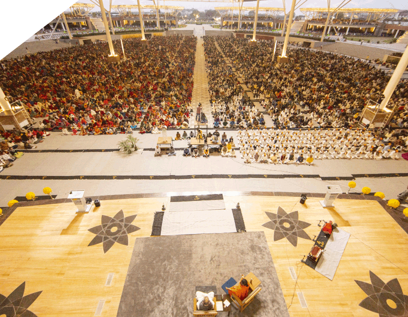 View of the Largest meditation Hall