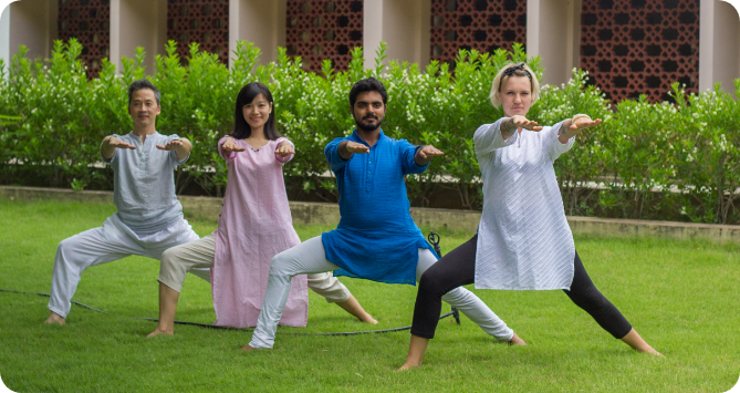 youth practicing heartfulness yoga