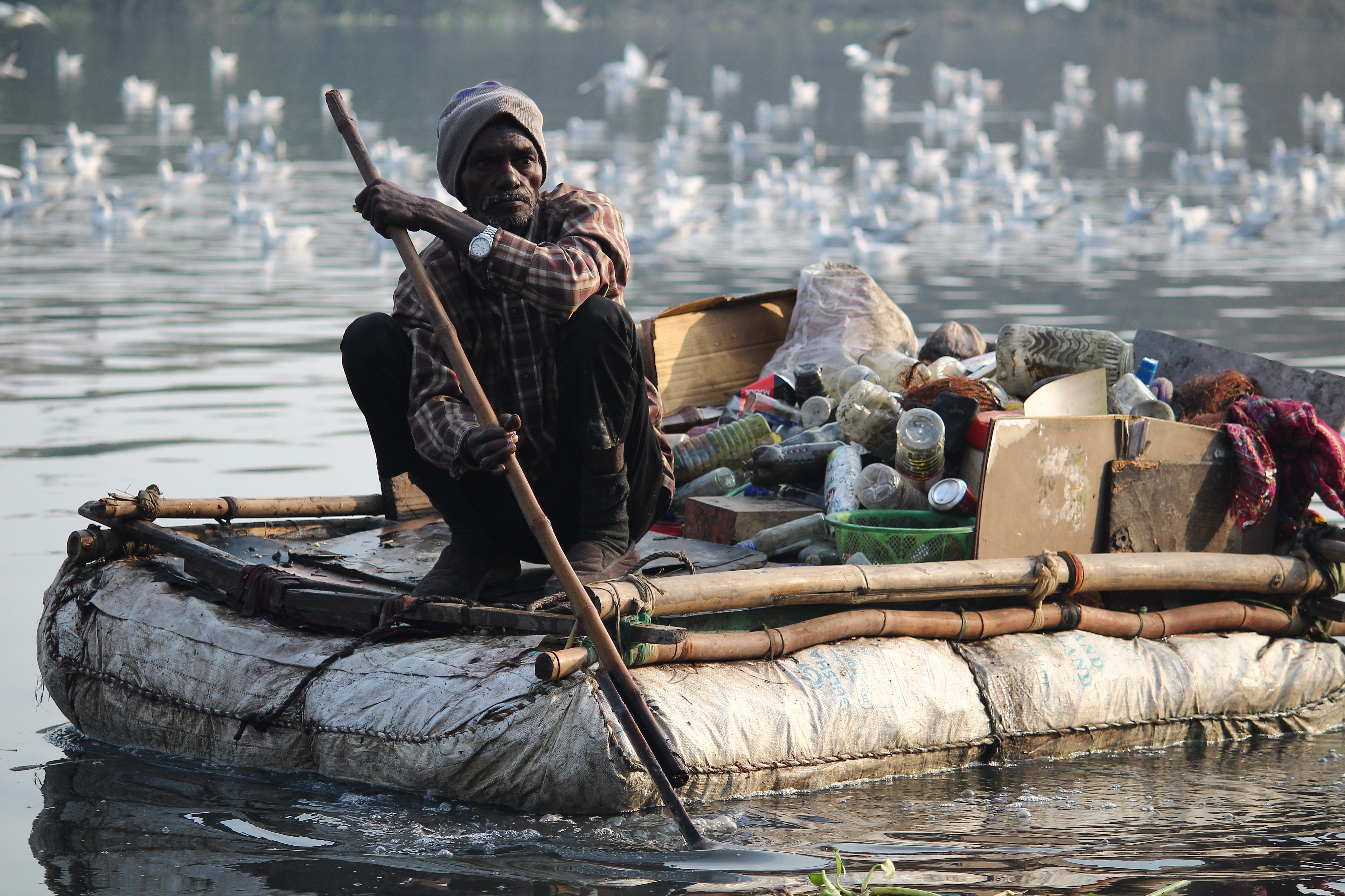 Sacred water turned toxic black